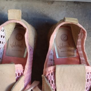 Alpargatas Vidorreta Beige y Rosa Talla 37