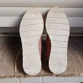 Alpargatas Vidorreta Beige y Rosa Talla 37
