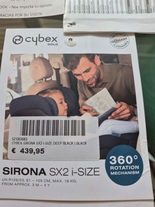 Silla de coche Cybex con Isofix