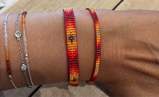 Pulseras Miyuki hechas a mano. 