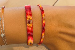 Pulseras Miyuki hechas a mano. 