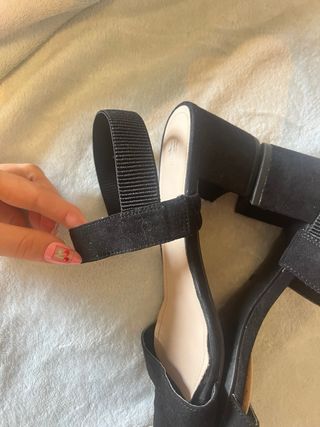 Sandalias H&M Tacón Bloque Negro