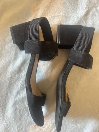 Sandalias H&M Tacón Bloque Negro