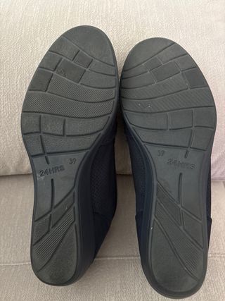Zapatos planos mujer 24horas negros
