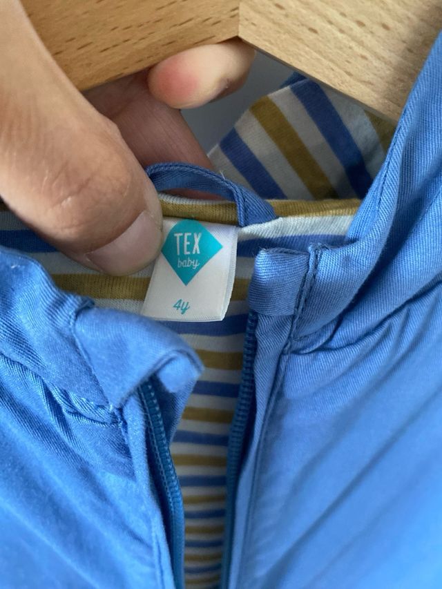 Chaqueta azul gabardina Tex 4 años