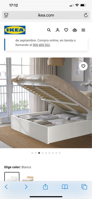 Canapé abatible Malm Ikea + colchón