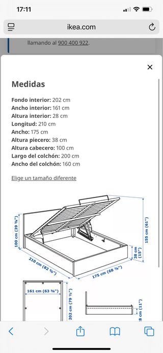Canapé abatible Malm Ikea + colchón