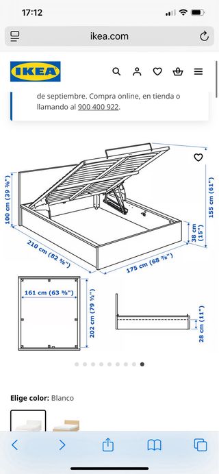 Canapé abatible Malm Ikea + colchón