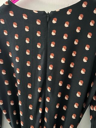 Vestido Nine Things Talla 38 Negro Estampado