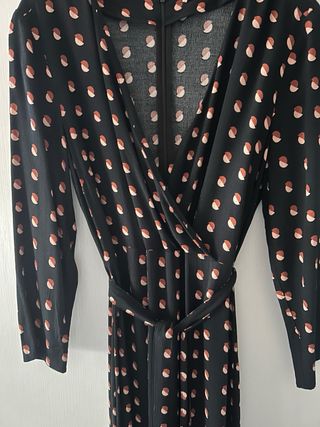 Vestido Nine Things Talla 38 Negro Estampado