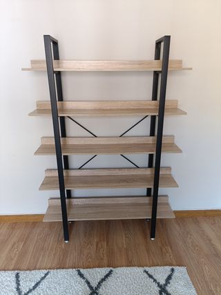 Estantería Industrial Madera y Metal