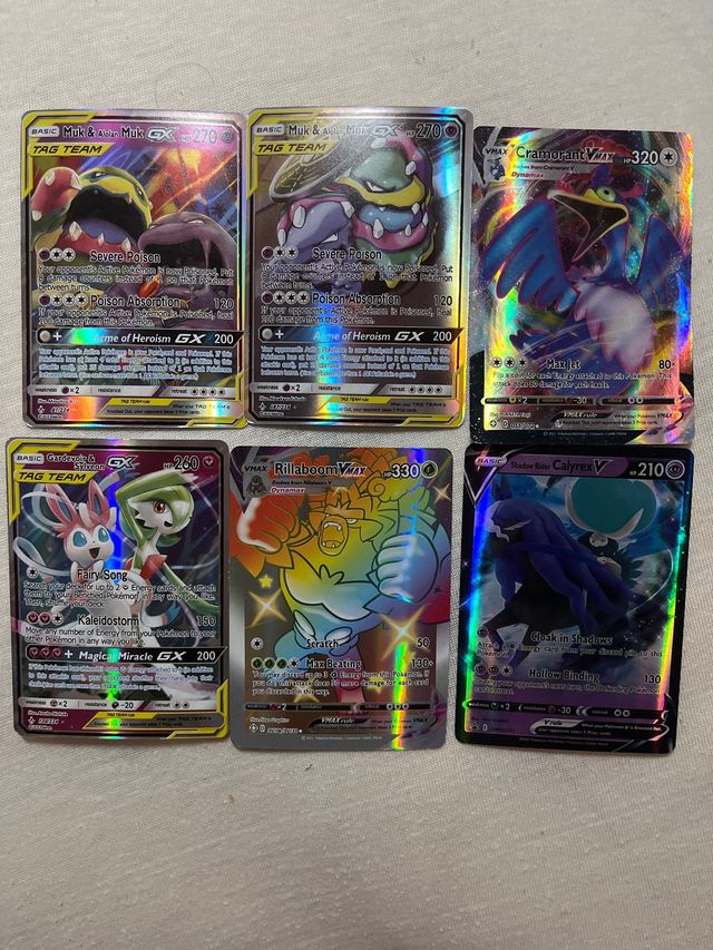 Lote Cartas Pokémon VMAX GX TAG TEAM