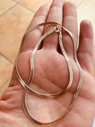 Cadena Chata Plata 925 - 40 cm