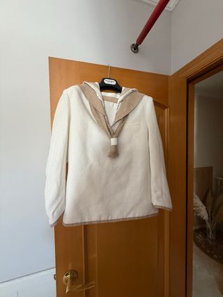 Traje de Comunión Niño Beige y Blanco talla 10 