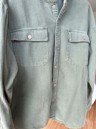 Casaco com carapuço em Bombazina Verde 13/14