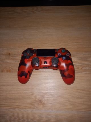 Mando PS4 Camuflaje Rojo