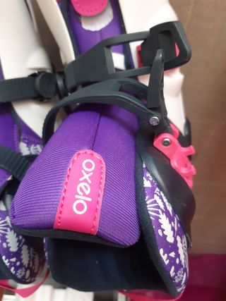 Pattini bambina Oxelo bianchi e viola