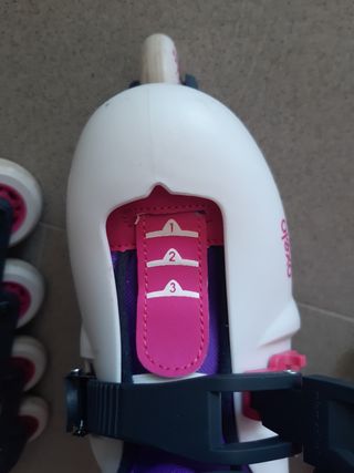 Pattini bambina Oxelo bianchi e viola