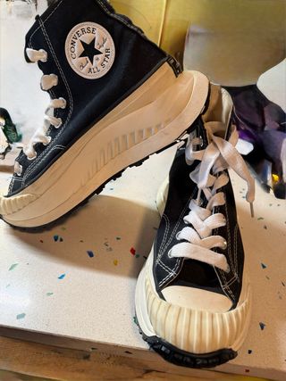 Converse plataforma negras