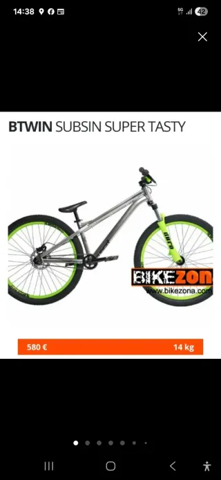 Bicicleta Btwin Subsin Súper Tasty