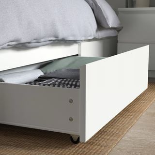 Cama Malm IKEA 90 cm blanca con cajones