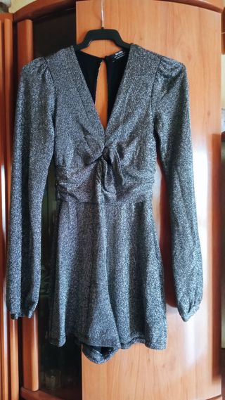 Mono gris plata talla S
