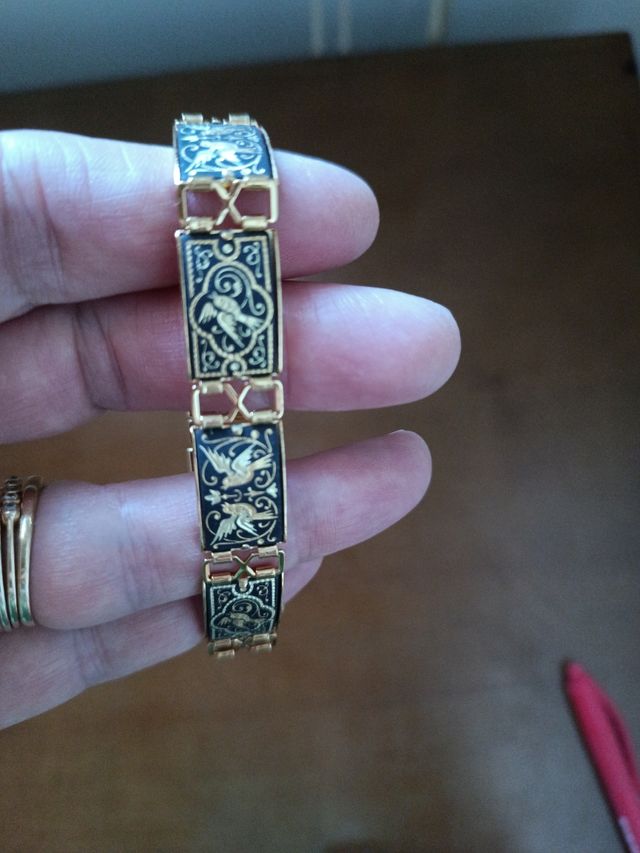 Pulsera mujer esmaltada pájaros