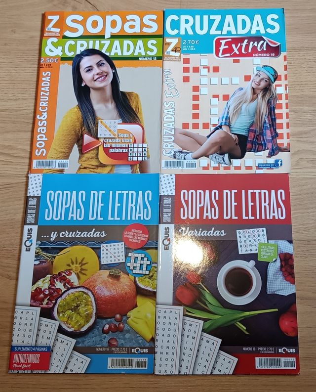 Pasatiempos sopas de letras cruzadas equis memoria