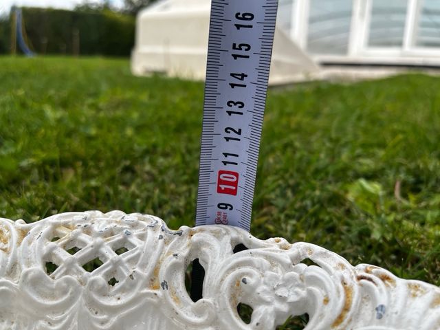 Frutero antiguo metal hierro pintado