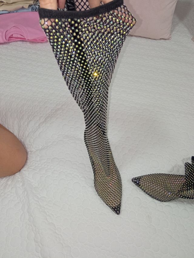 Tacones de mujer con pedrería