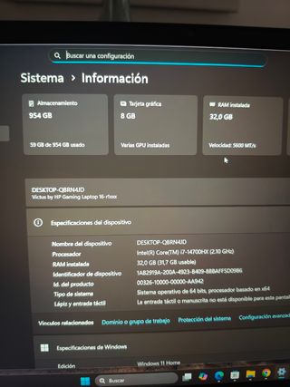 HP Victus 16 i7 32GB RAM RTX 4070