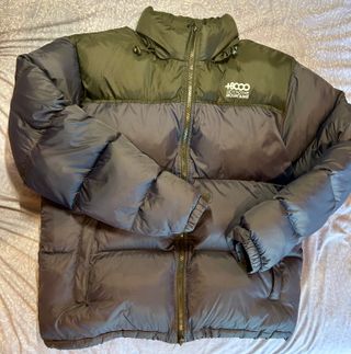 Chaqueta +8000 plumas y plumón gris y verde