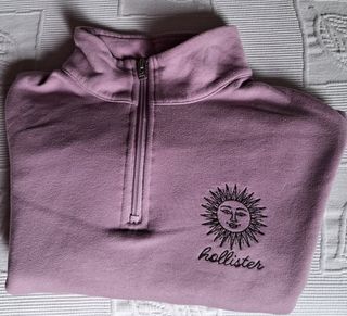 Sudadera Hollister Crop Top Rosa