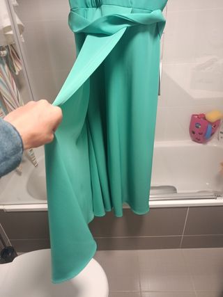 Vestido midi verde agua