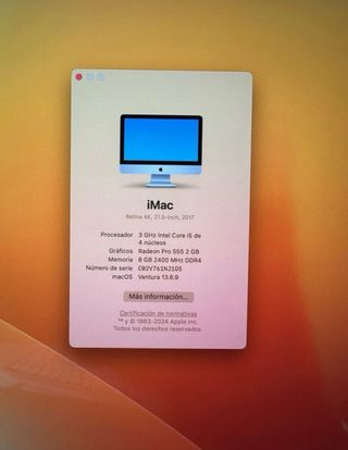 iMac 4K 8GB Plata