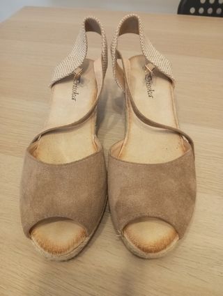 Sandalias cuña mujer talla 40 sin usar