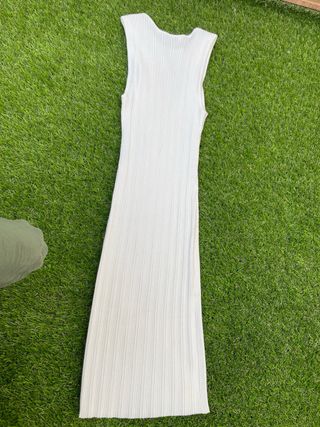 Vestido elástico de tirantes blanco