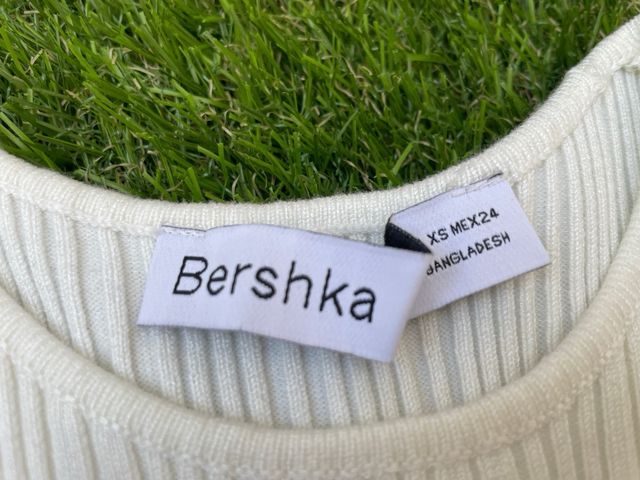 Vestido elástico de tirantes blanco