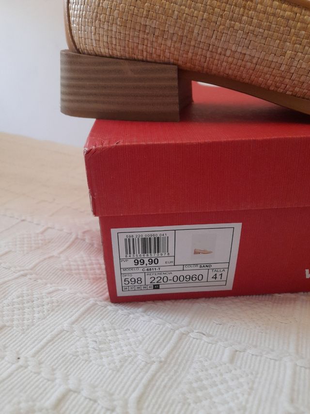 Zapatos Wonders Mujer Talla 41 Beige/Marrón