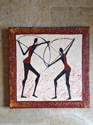 3 cuadros (Tríptico) Arte Tribal Africano