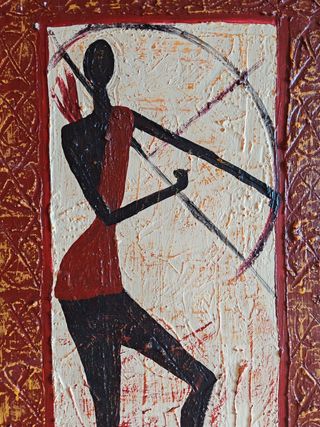 3 cuadros (Tríptico) Arte Tribal Africano