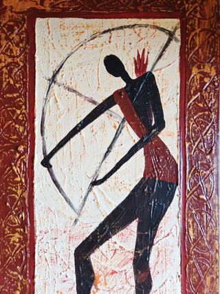 3 cuadros (Tríptico) Arte Tribal Africano