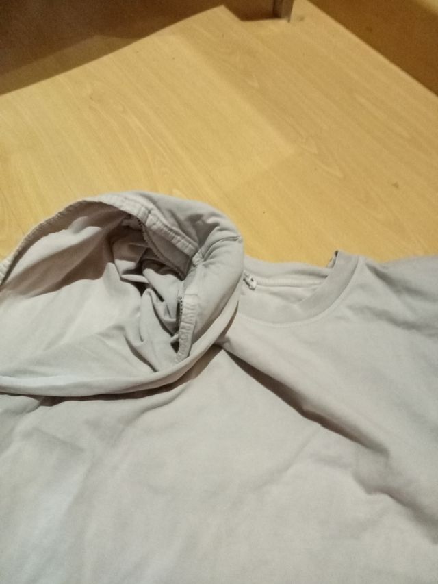 Top Zara Talla M Gris con Hombreras