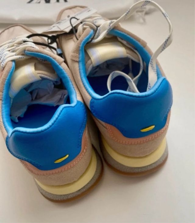 Zapatillas Zara Beige y Azul