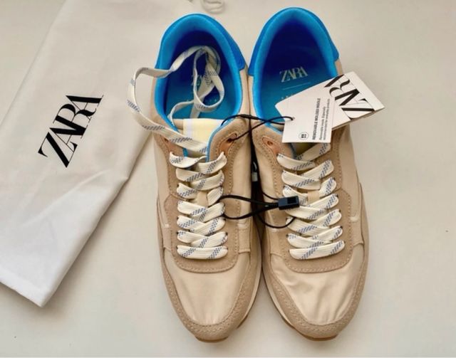 Zapatillas Zara Beige y Azul