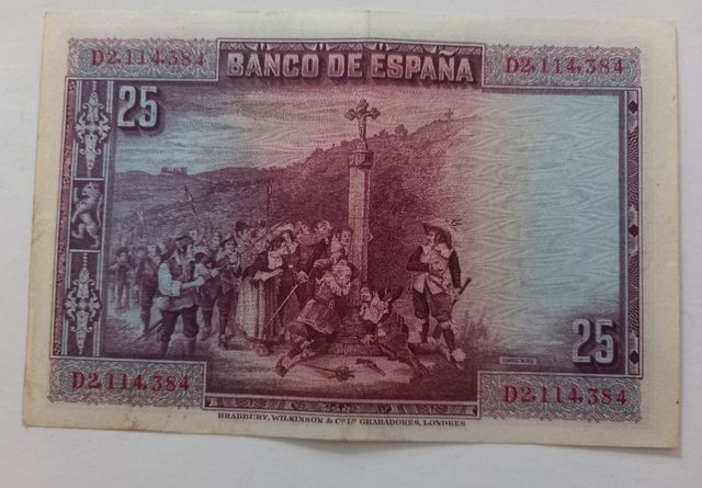 Billete 25 pesetas 1928 El Banco de España