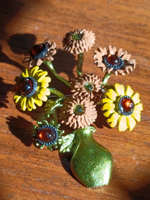 Broche flores Van Gogh