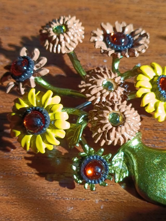 Broche flores Van Gogh