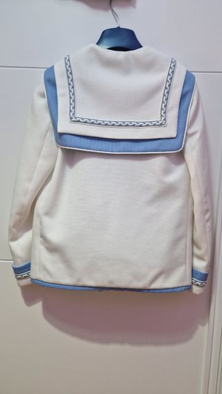 Traje de Comunión Niño Timoneles Blanco y Azul