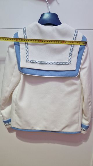 Traje de Comunión Niño Timoneles Blanco y Azul